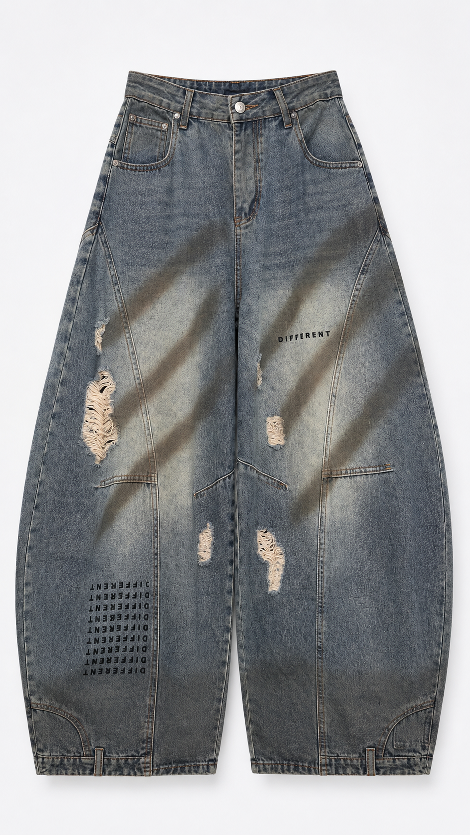 Pantalon Jean délavé Oversize Balloon