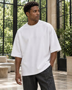 T-shirt oversize brodé ton sur ton – Unisexe