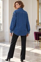 Chaqueta vaquera unisex con strass