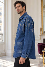 Chaqueta vaquera unisex con strass