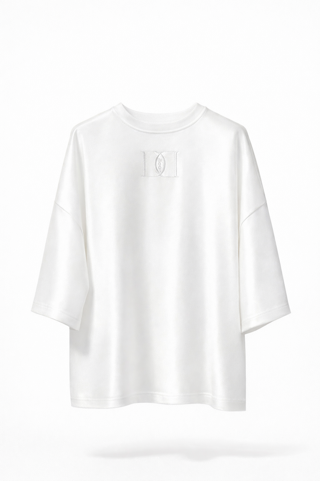 T-shirt dos blanc flat lay studio poly oversize fond blanc édition limitée DIFFÉRENT officiel