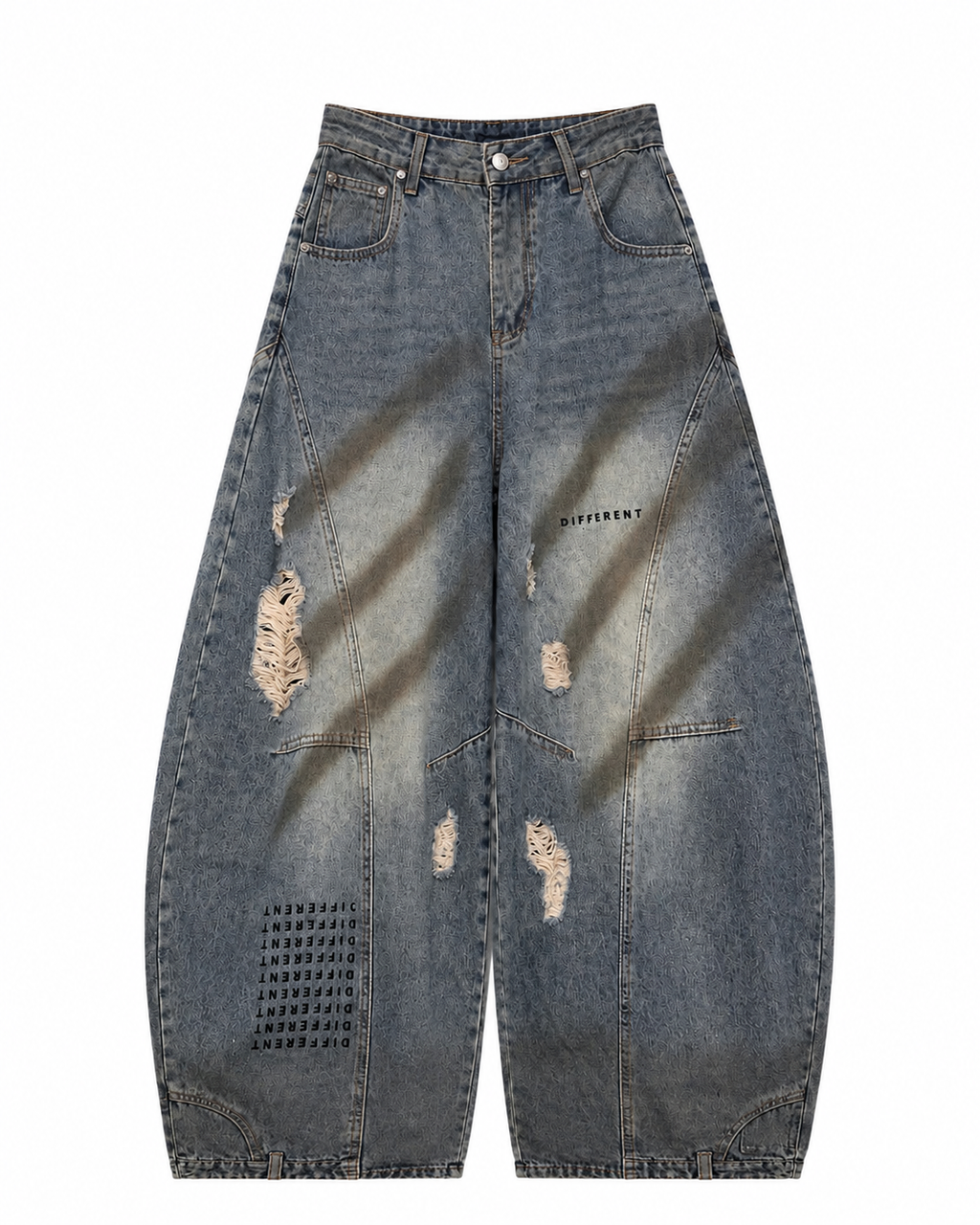 Pantalon Jean délavé Oversize Balloon