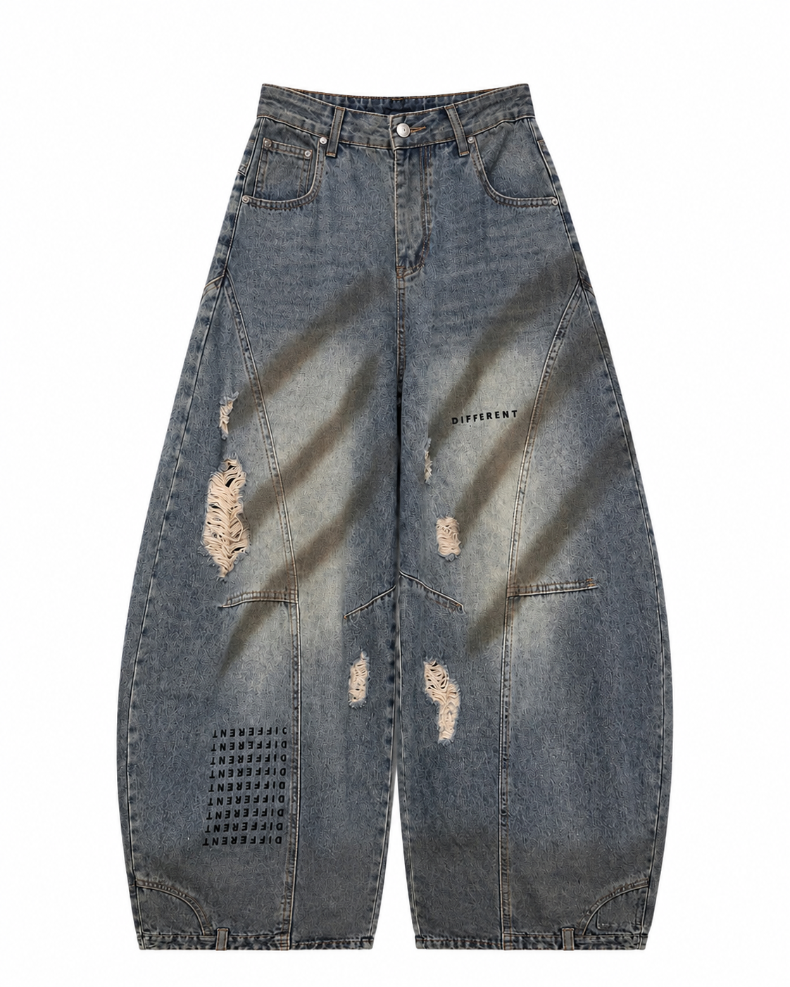 Pantalon Jean délavé Oversize Balloon