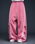 Pantalon De Jogging Oversize et unisexe à Bandes  Blanches
