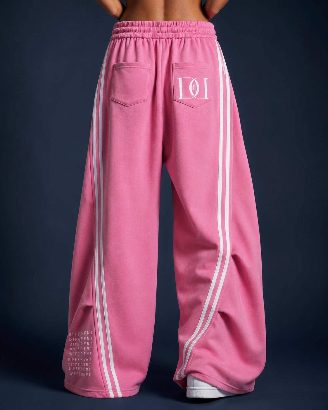 Pantalon De Jogging Oversize et unisexe à Bandes  Blanches