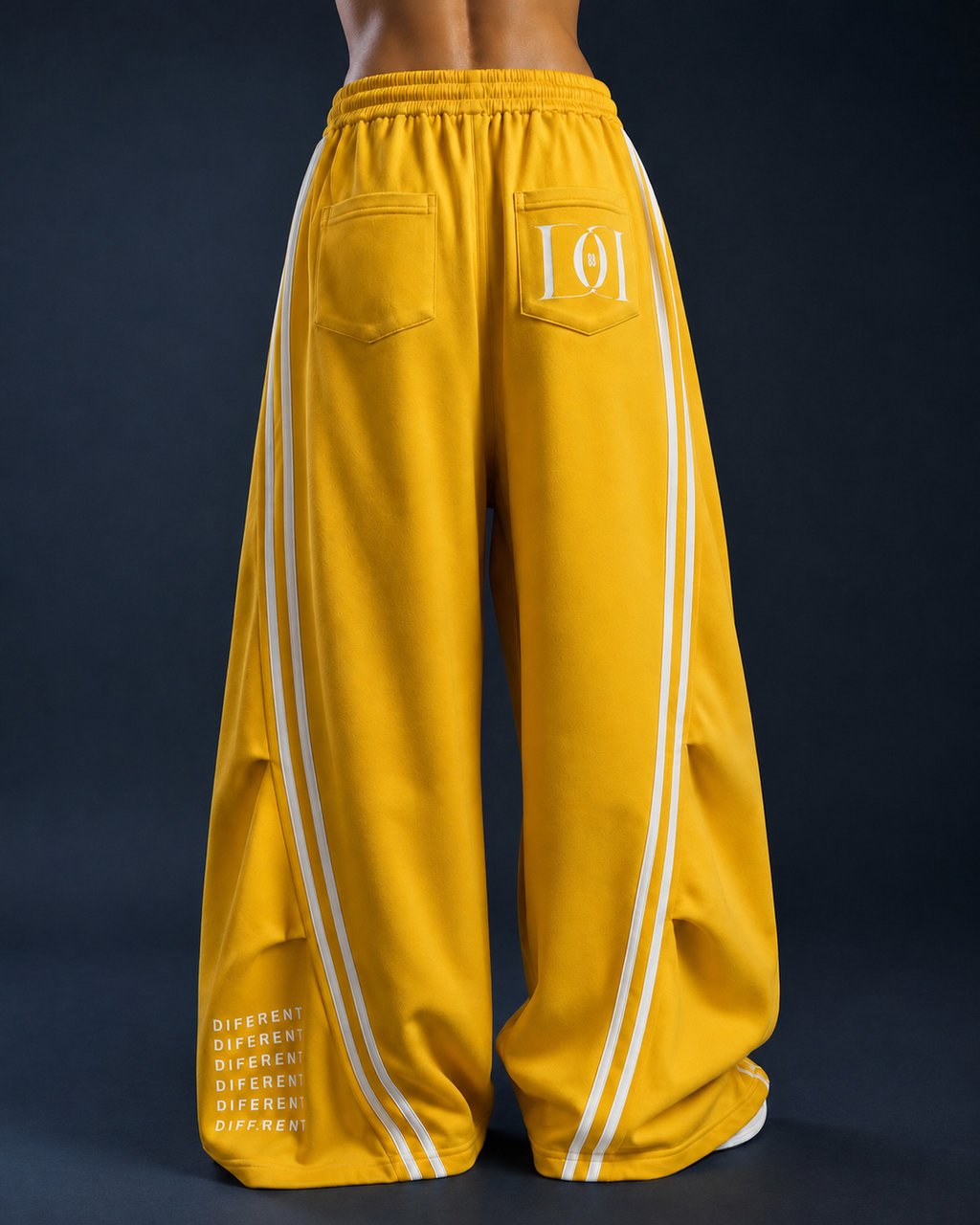 Pantalon De Jogging Oversize et unisexe à Bandes  Blanches