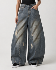 Pantalon Jean délavé Oversize Balloon