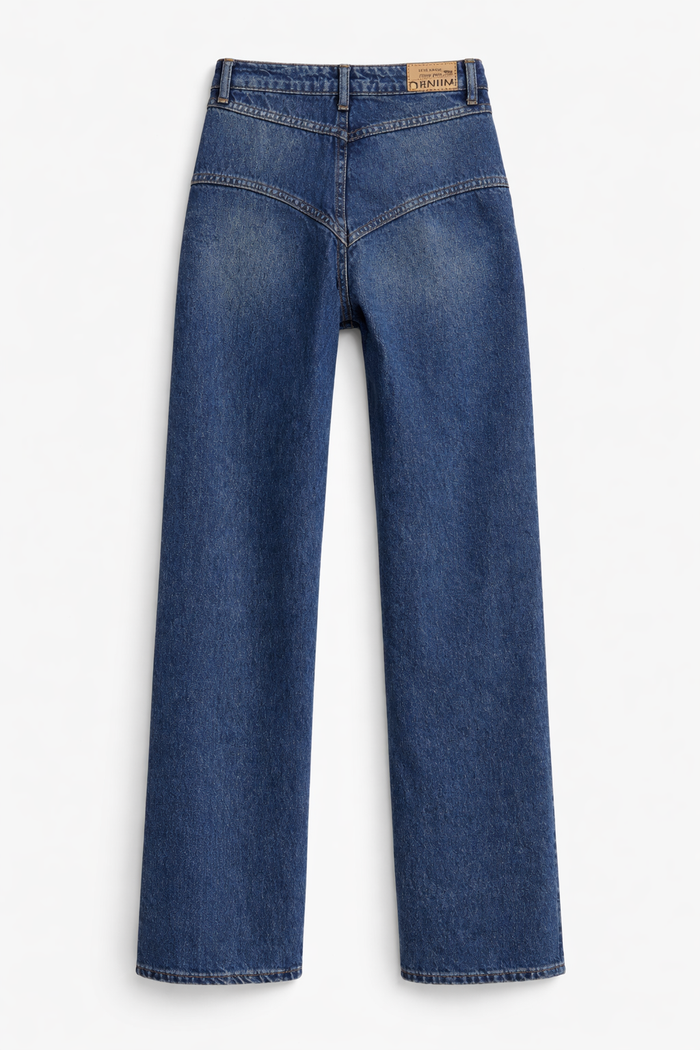 Jean large taille haute brut femme DIFFERENT