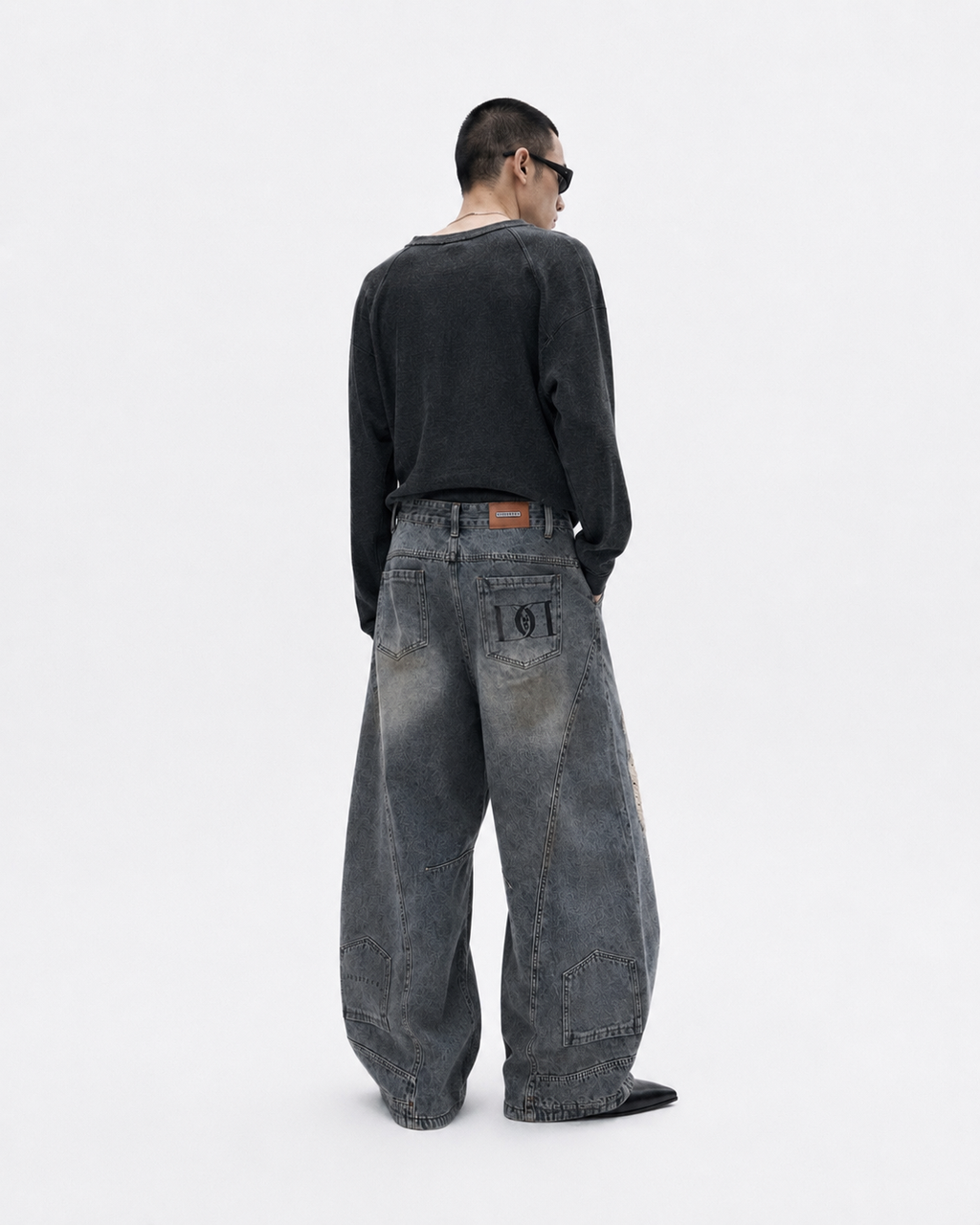 Pantalon Jean délavé Oversize Balloon