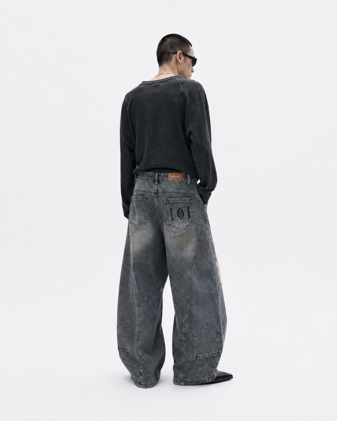 Pantalon Jean délavé Oversize Balloon