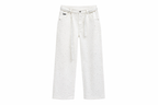 Jean à plat strass denim blanc de face édition limitée DIFFERENT fond blanc