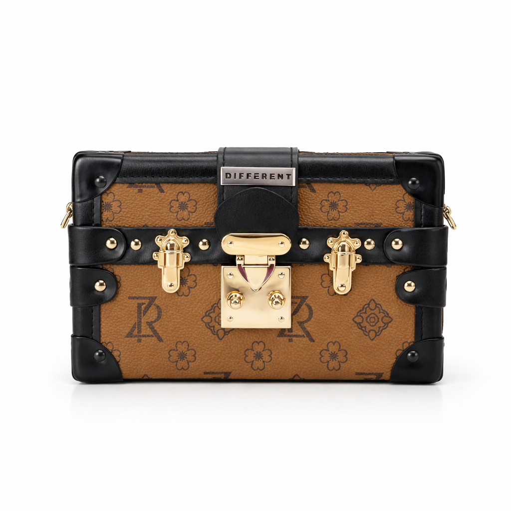 Petite sacoche bandoulière unisex caramel - DIFFÉRENT