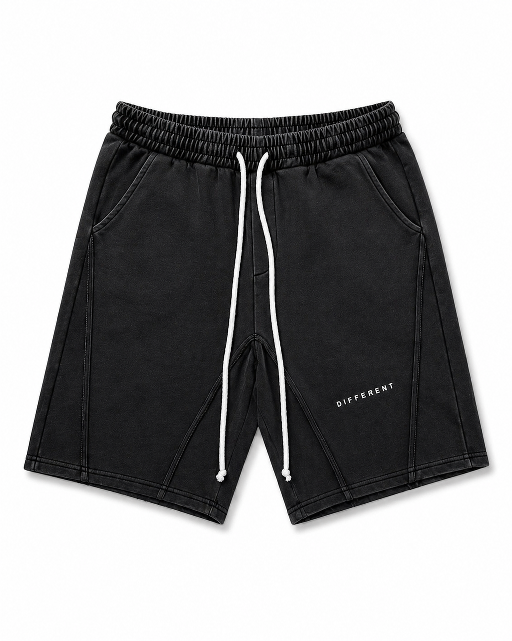 Short seul de face Short gris délavé oversize mode urbaine unisexe DIFFÉRENT officiel