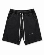 Short seul de face Short gris délavé oversize mode urbaine unisexe DIFFÉRENT officiel