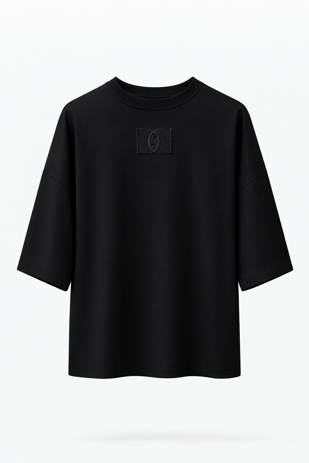 T-shirt dos noir flat lay studio poly oversize fond blanc édition limitée DIFFERENT officiel