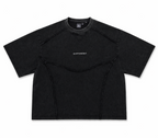 T-shirt seul de face T-shirt gris délavé oversize streetwear paris vêtement unisexe — DIFFERENT