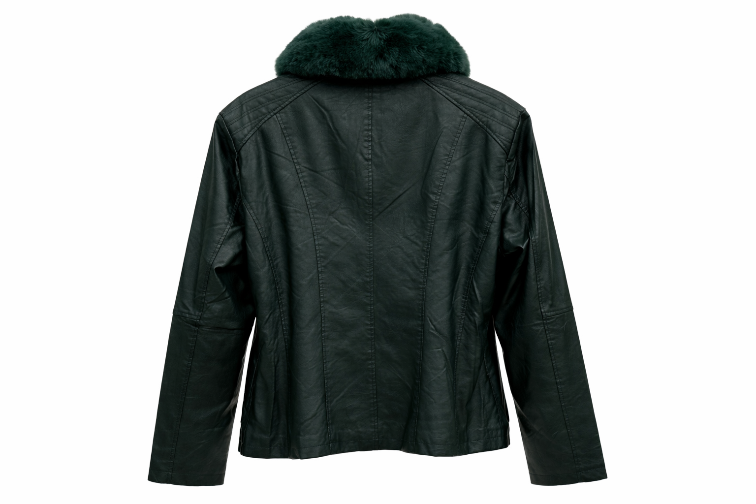 Veste simili cuir avec fourrure - DIFFÉRENT