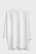 T-shirt face blanc flat lay studio poly oversize fond blanc édition limitée DIFFÉRENT officiel