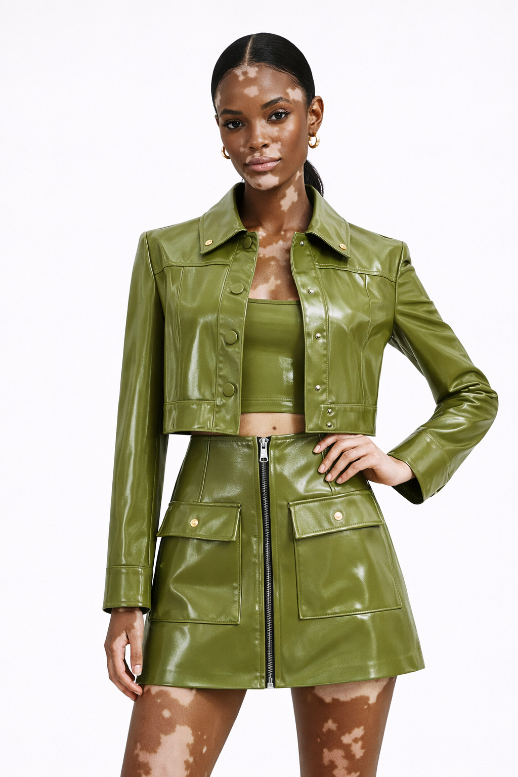 Ensemble jupe et veste vinyl - DIFFÉRENT