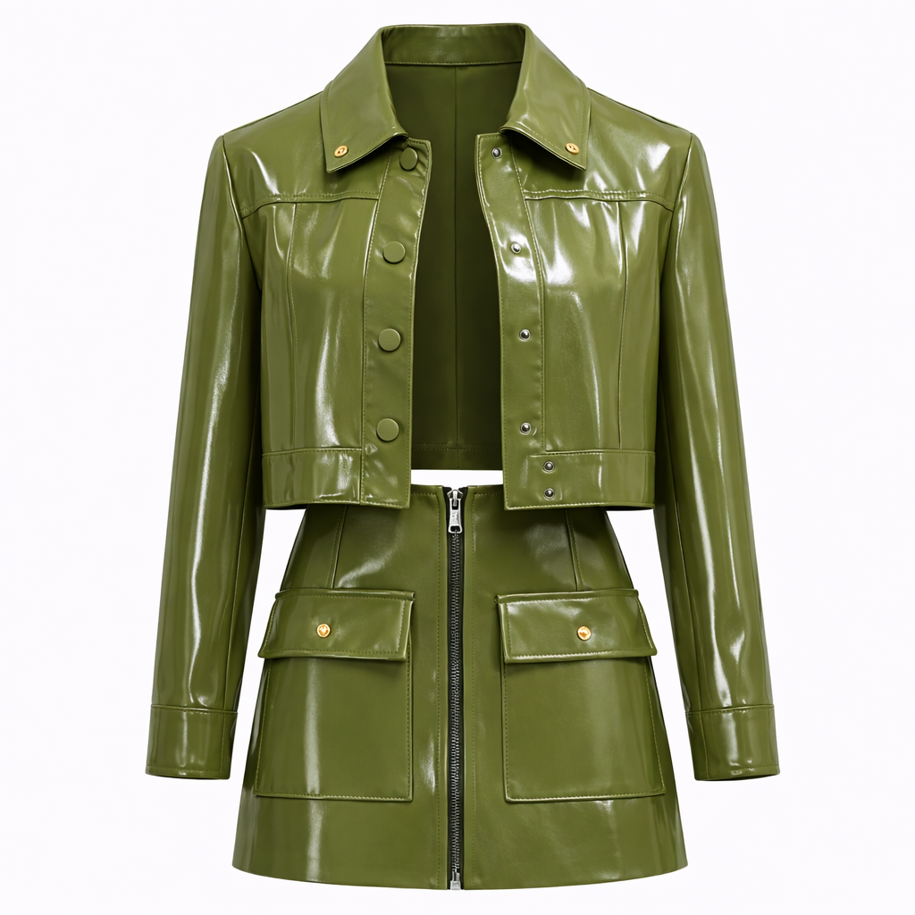 Vinyl skirt and jacket set - DIFFERENT