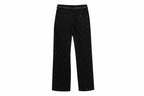 Jean à plat strass denim noir de dos édition limitée DIFFERENT fond blanc