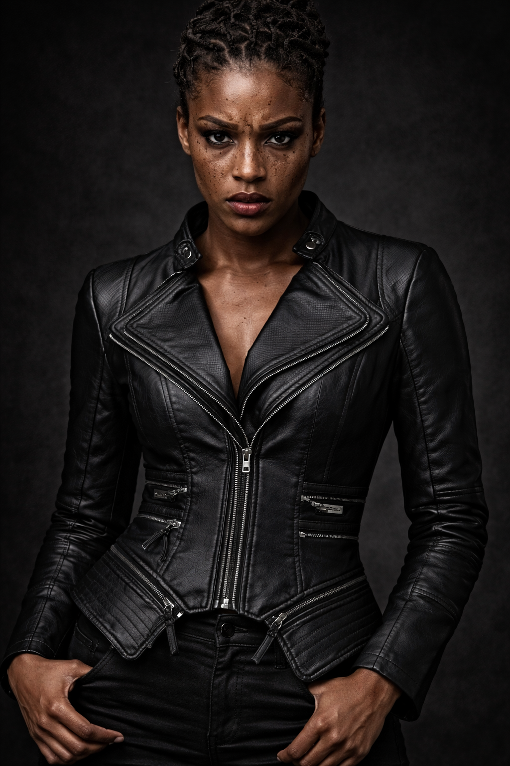 Veste simili cuir cintrée - DIFFÉRENT