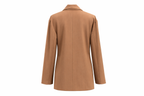 Flat lay dos studio Blazer cintré marron studio fond blanc édition limitée DIFFÉRENT