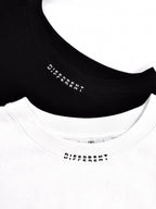 T-shirt noir et t-shirt blanc oversize femme coupe ample minimaliste premium - Détails