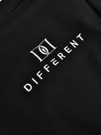 T-shirt noir oversize femme coupe ample minimaliste premium - Détails
