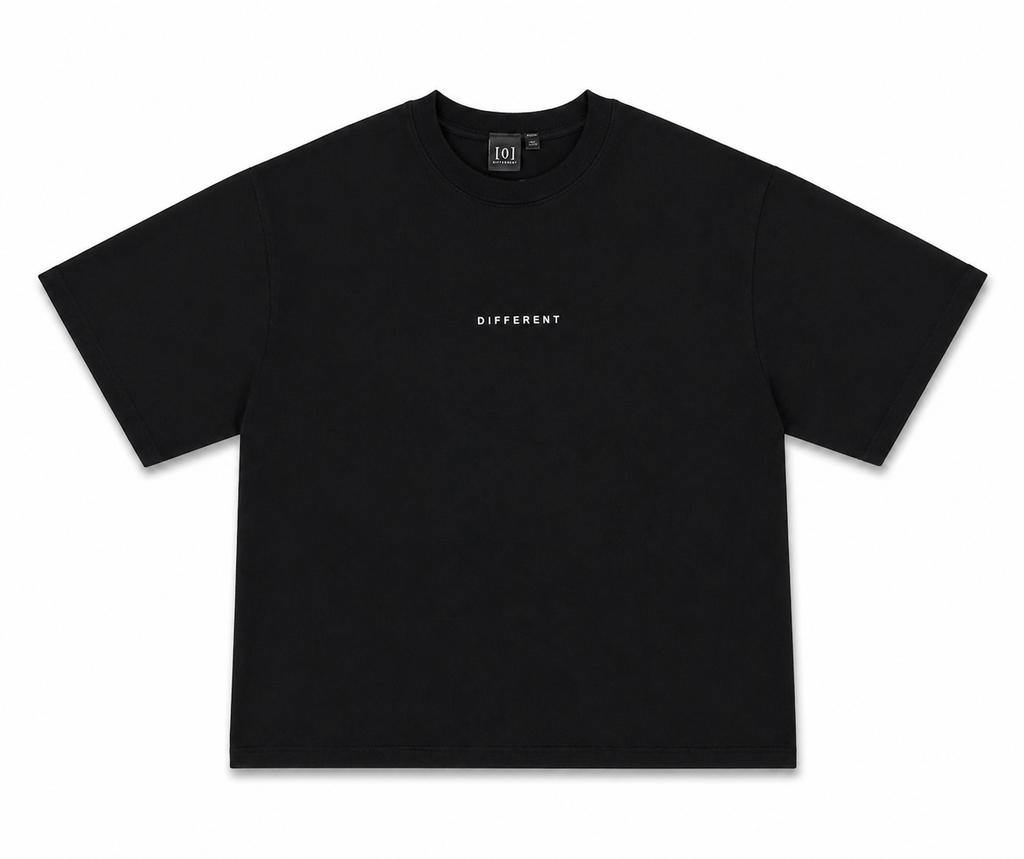 T-shirt oversize fashion noir Unisexe - DIFFERENT