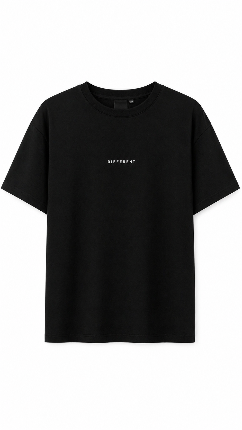T-shirt oversize fashion noir Unisexe - DIFFERENT