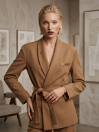 Photo face look complet Blazer marron cintré streetwear paris style urbain — DIFFÉRENT officiel