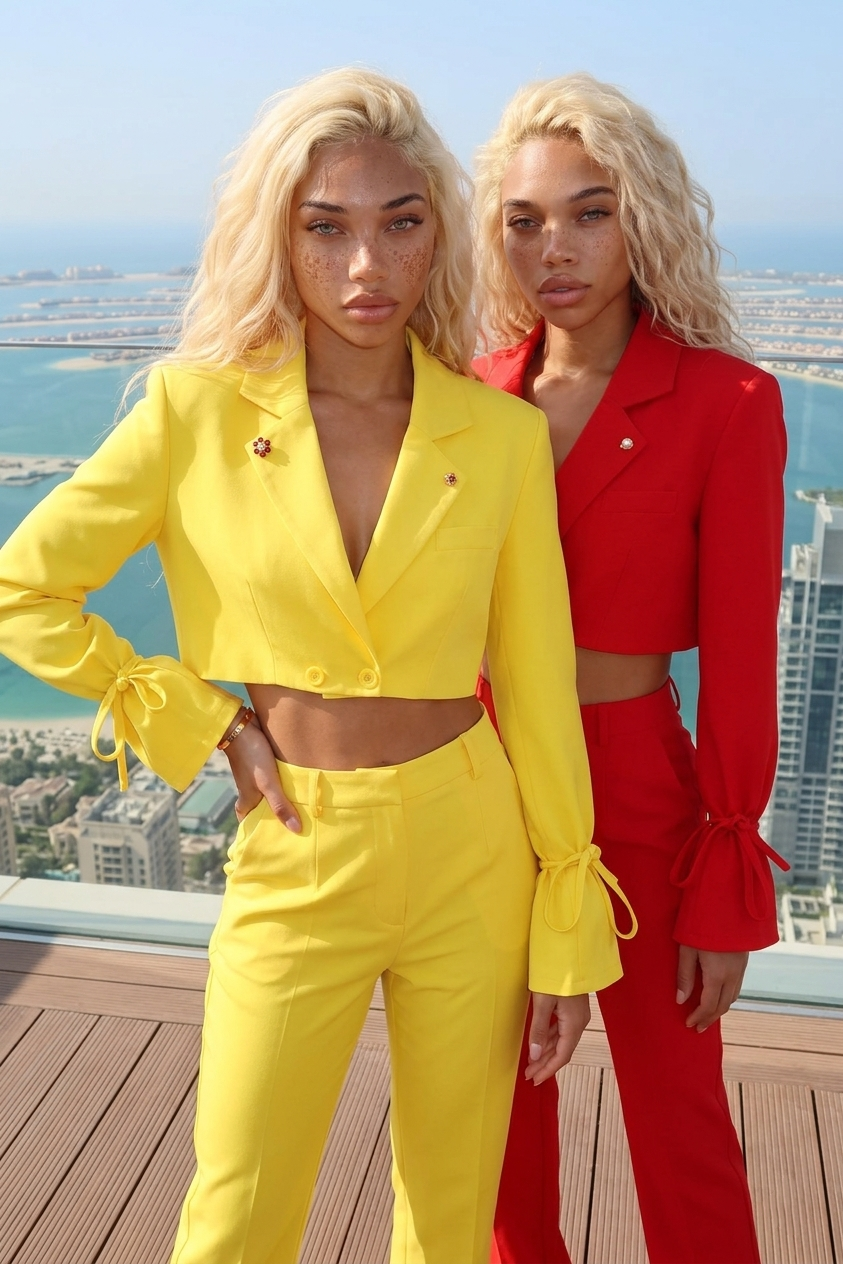 Look avec layering Blazer crop top porté duo layering mode urbaine DIFFÉRENT Paris