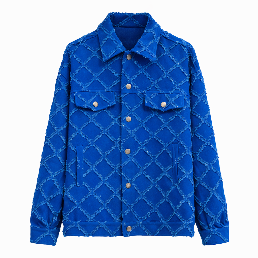 Photo produit studio Veste casual face DIFFÉRENT bleu fond blanc édition limitée