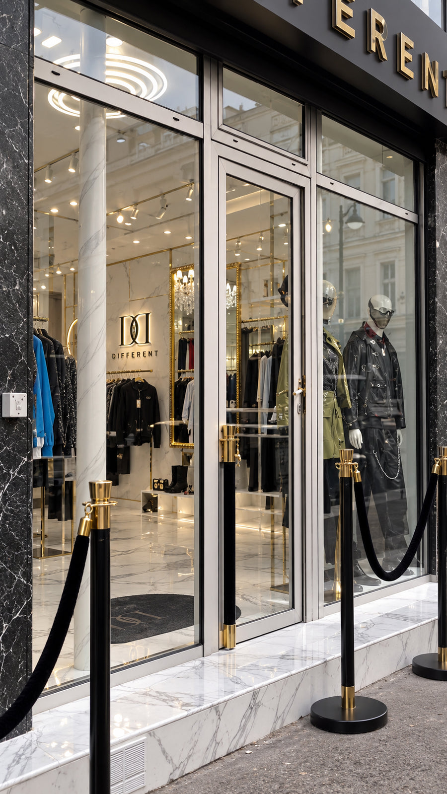 Window of the DIFFERENT concept store, rue Ramponeau, Belleville, Paris 20th