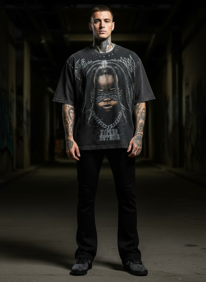 Look homme t-shirt oversize graphique Baby Hype, édition limitée Hype Or Nothing