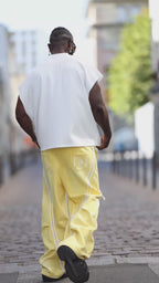 Pantalon De Jogging Oversize et unisexe à Bandes  Blanches